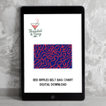 Red Ripples Digital Needlepoint Chart for Belt Bag or Clutch