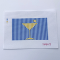 Blue & Yellow Martini Purse Insert Needlepoint Canvas