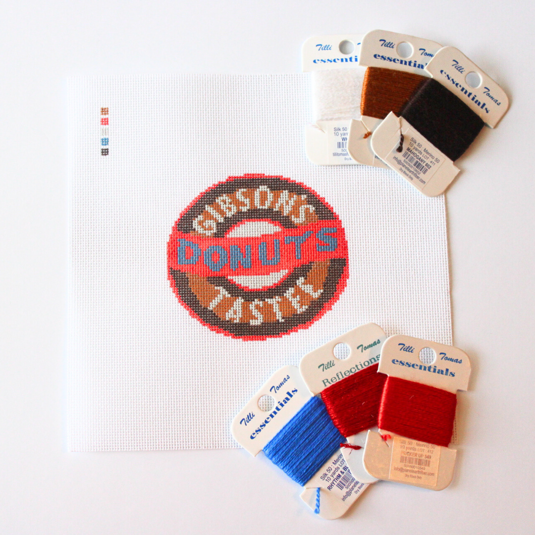 Pre-Order: Famous Memphis Donuts Needlepoint Canvas