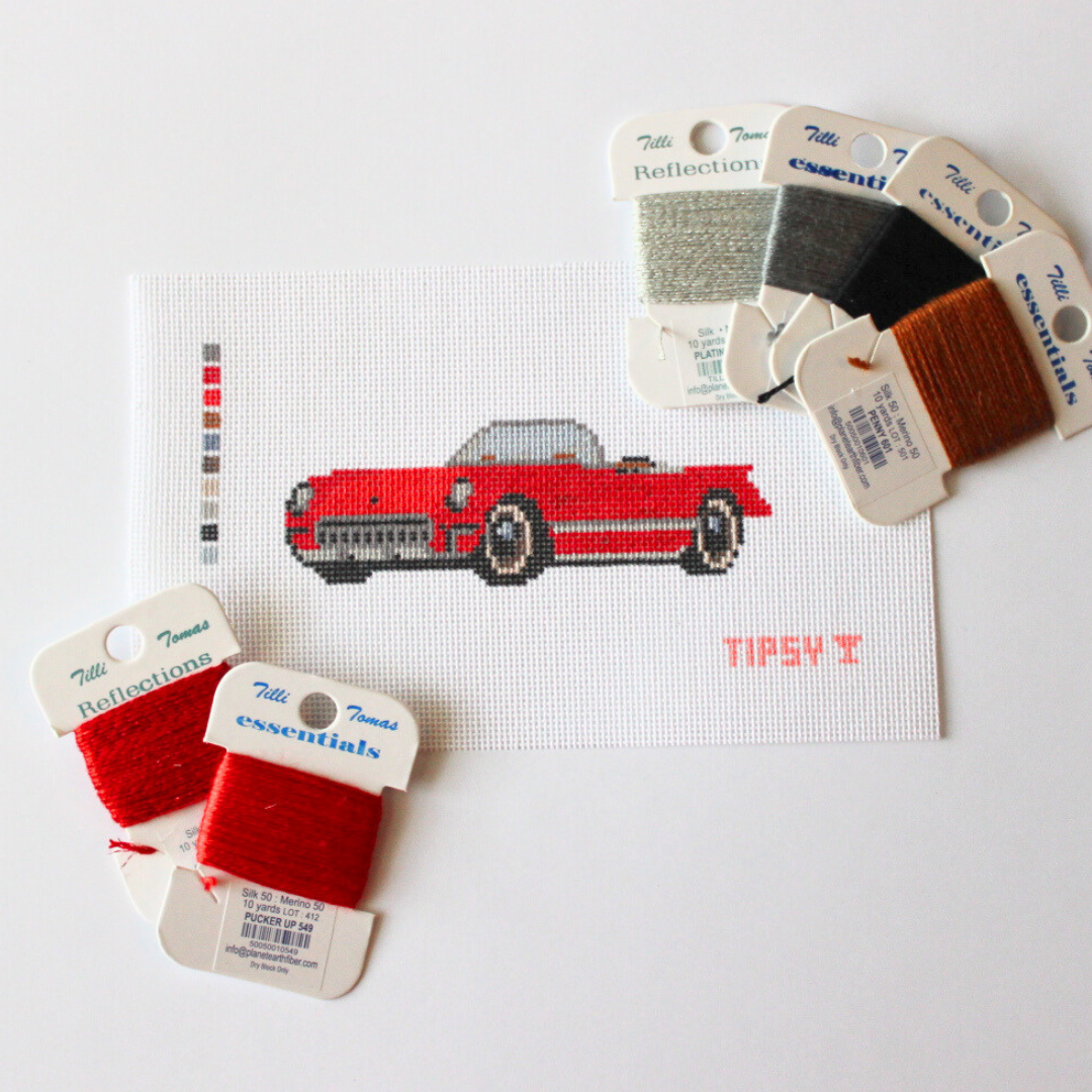 Pre-order: Little Red Corvette Needlepoint Canvas