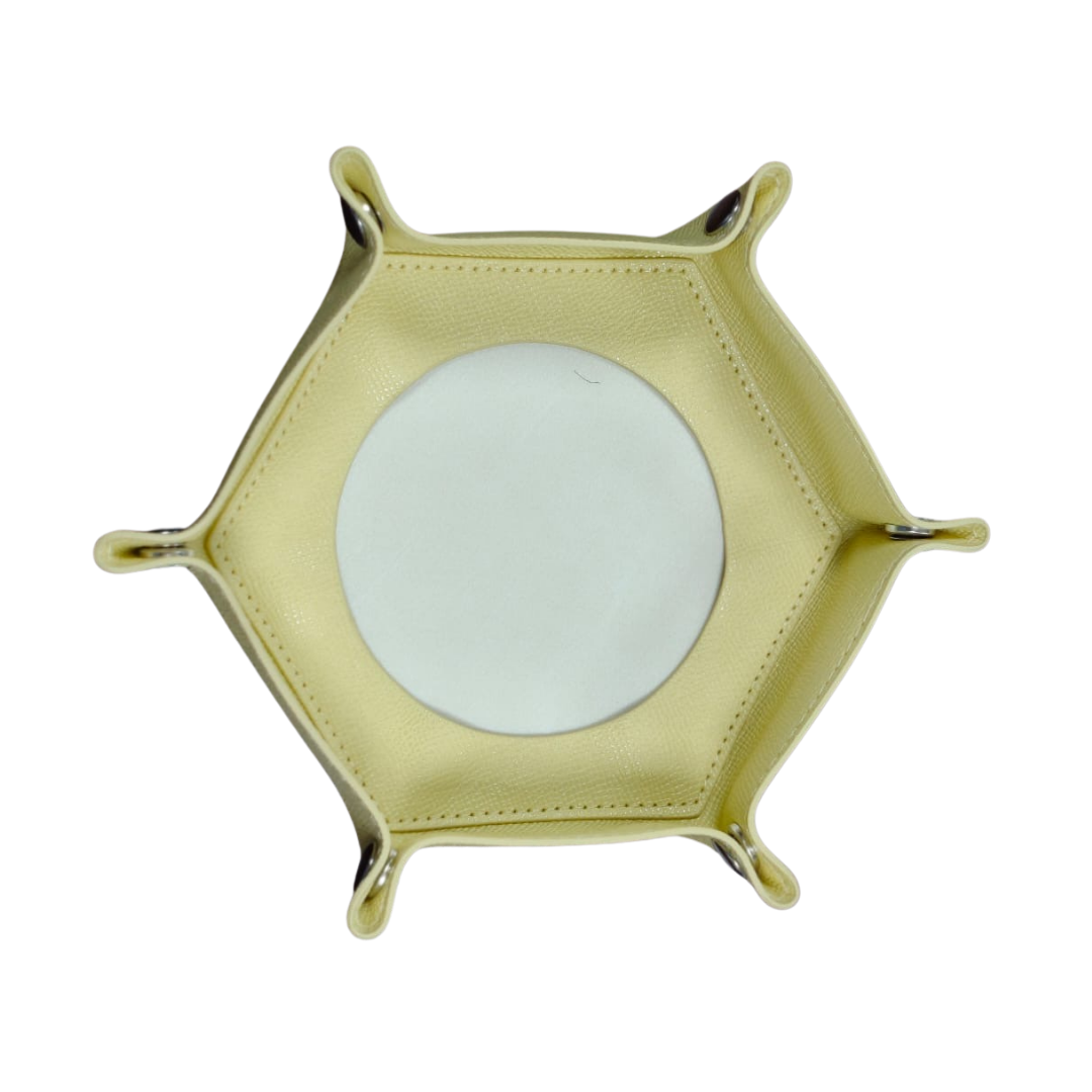 Self-Finishing Needlepoint Snap Tray in Butter