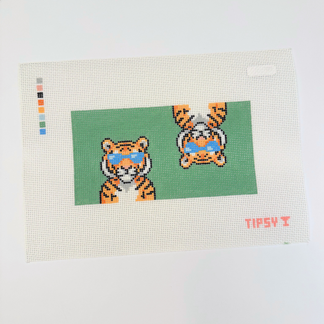 Pre-Order: Tiger Sunnies Case Needlepoint Canvas