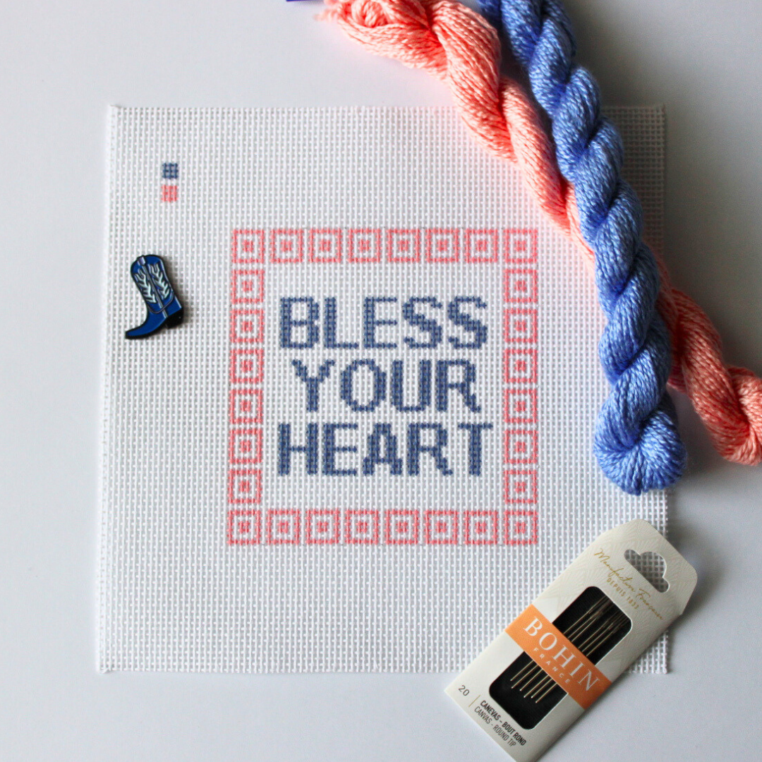 Pre-Order: Bless Your Heart Needlepoint Canvas