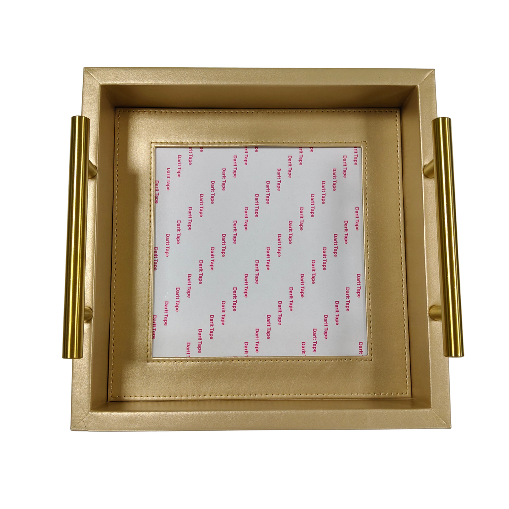 Pre-Order: Gold Square Self-Finishing Leather Tray