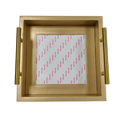 Pre-Order: Gold Square Self-Finishing Leather Tray