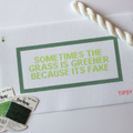 Fake Grass Needlepoint Canvas