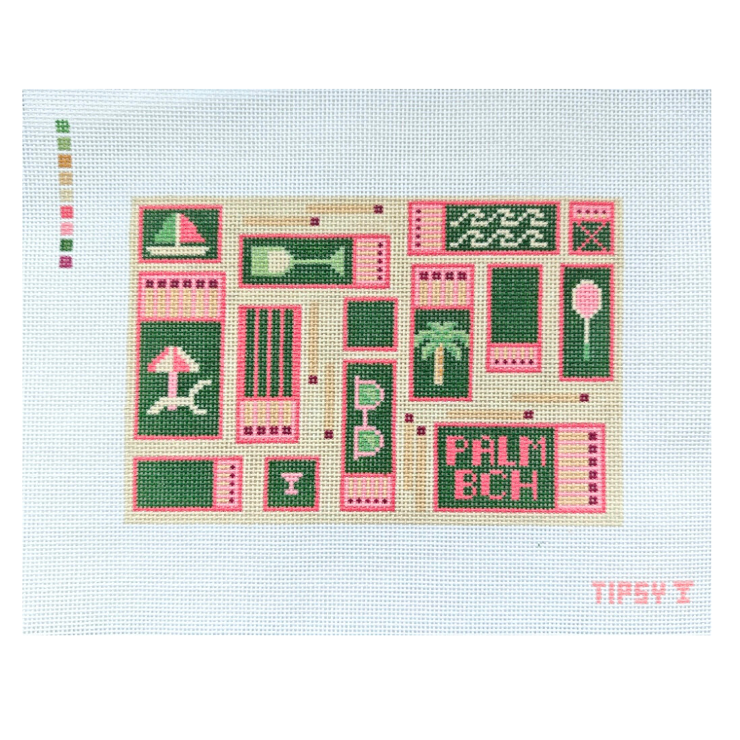 Pre-Order: Palm Beach Match Boxes Needlepoint Canvas