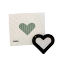 Green Designer Heart Needlepoint Canvas