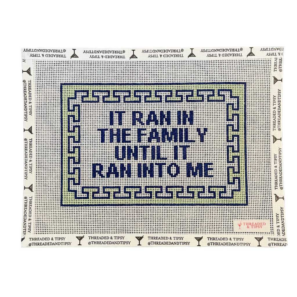 Ran in the Family Needlepoint Canvas