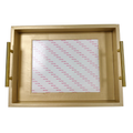 Pre-Order: Gold Rectangle Self-Finishing Leather Tray