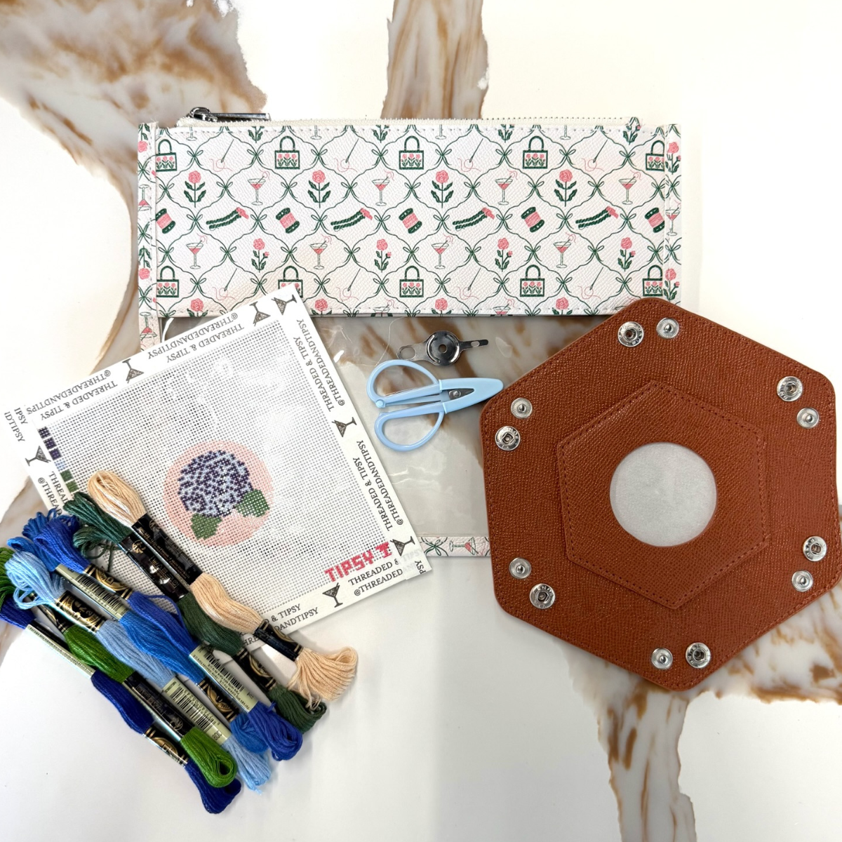 Hydrangea Needlepoint Beginner Kit