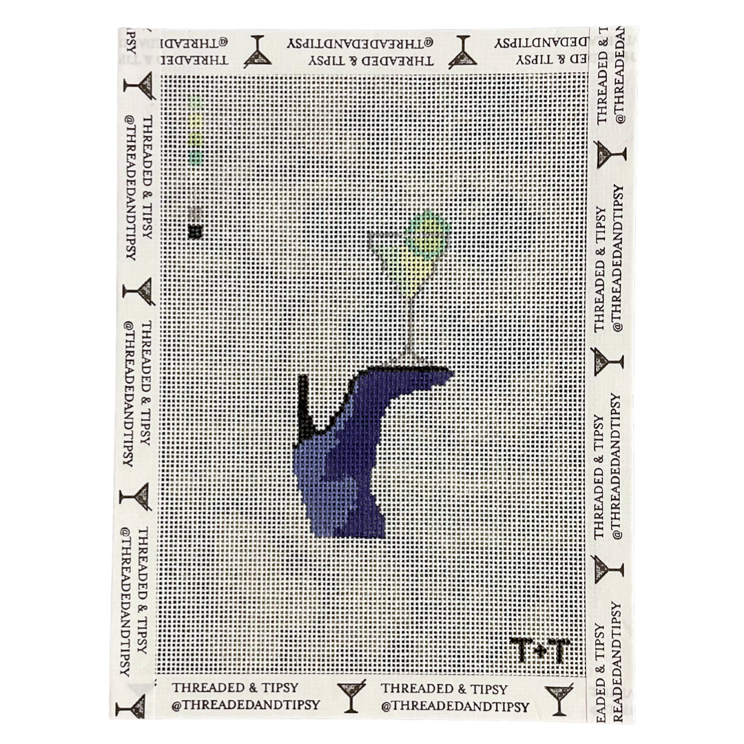 Purple Boot & Marg Needlepoint Canvas