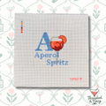A for Aperol Spritz Needlepoint Canvas