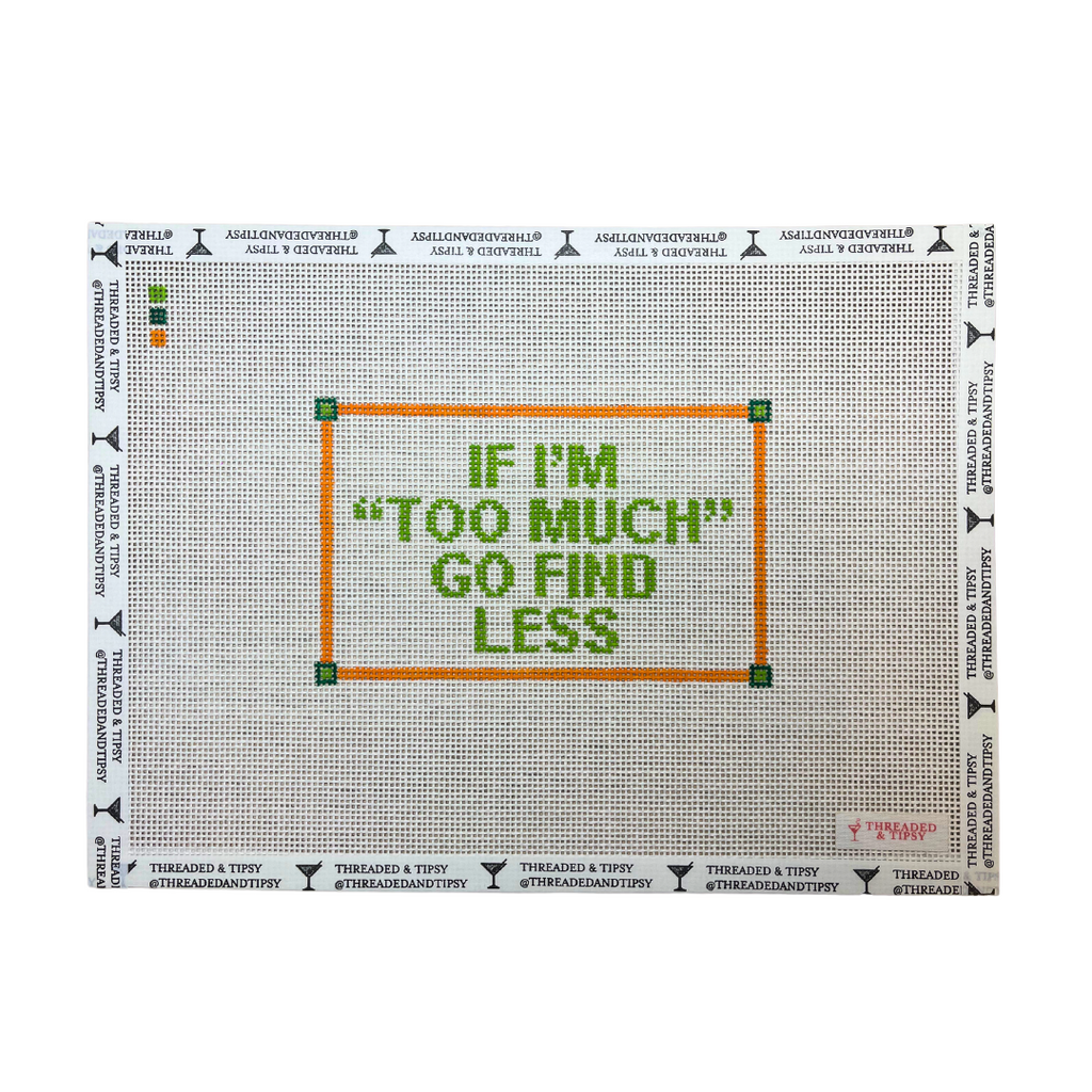 Go Find Less Needlepoint Canvas