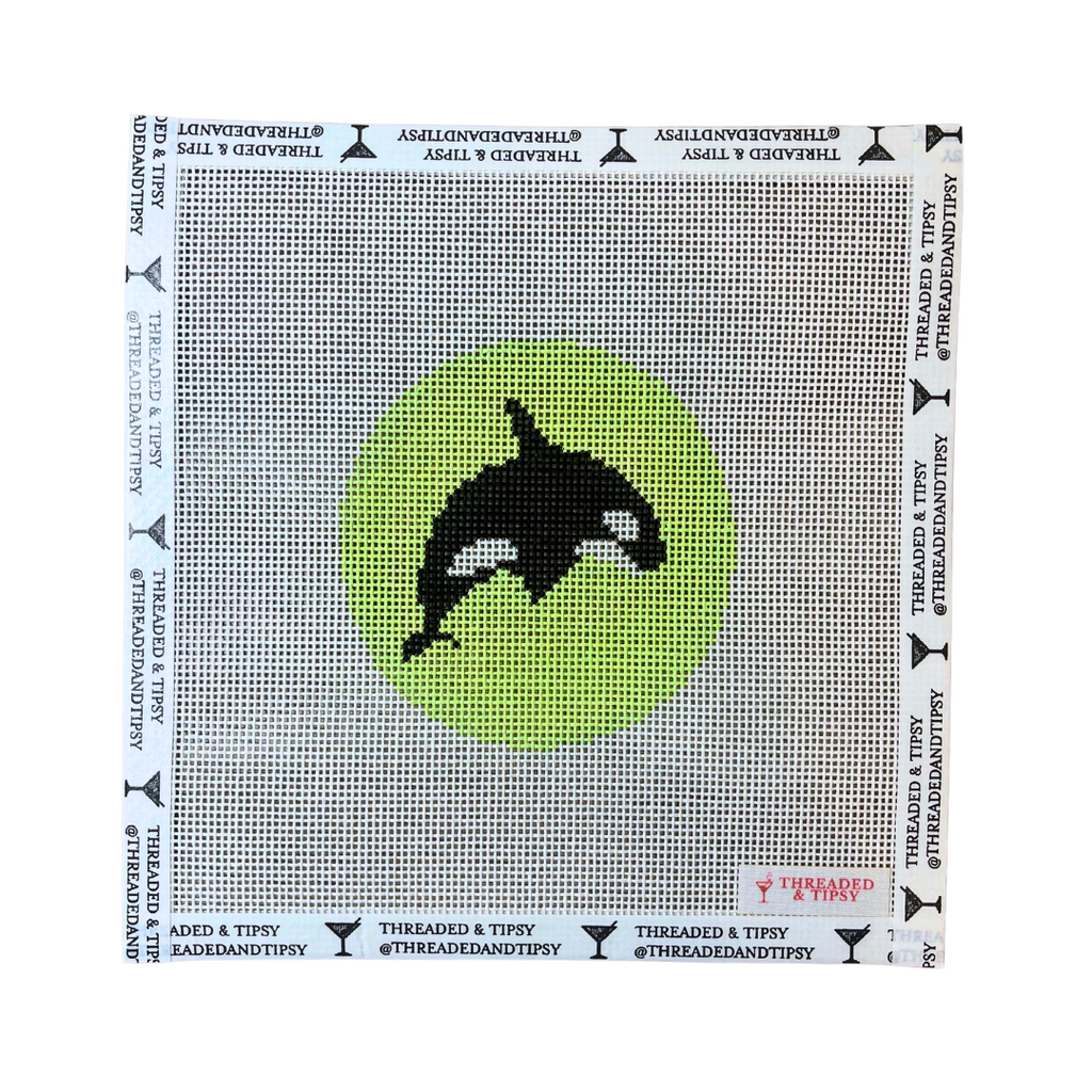 Orca Round Needlepoint Canvas