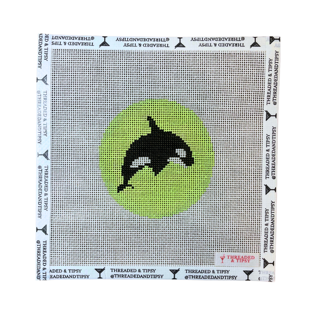 Orca Round Needlepoint Canvas