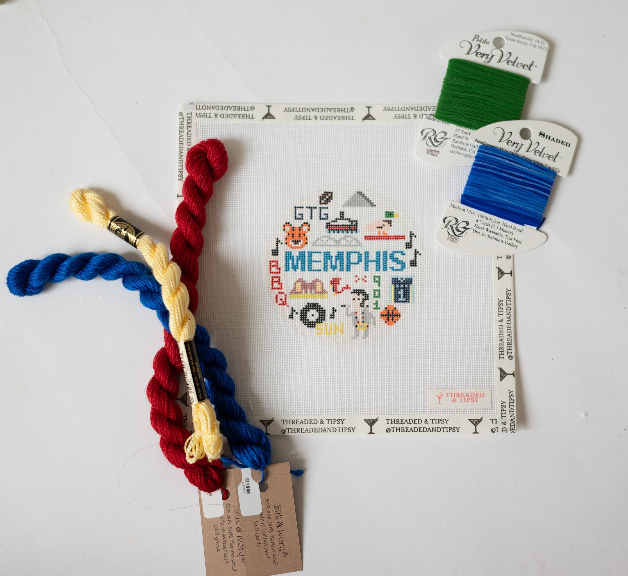 Pre-Order: Memphis Round Needlepoint Canvas