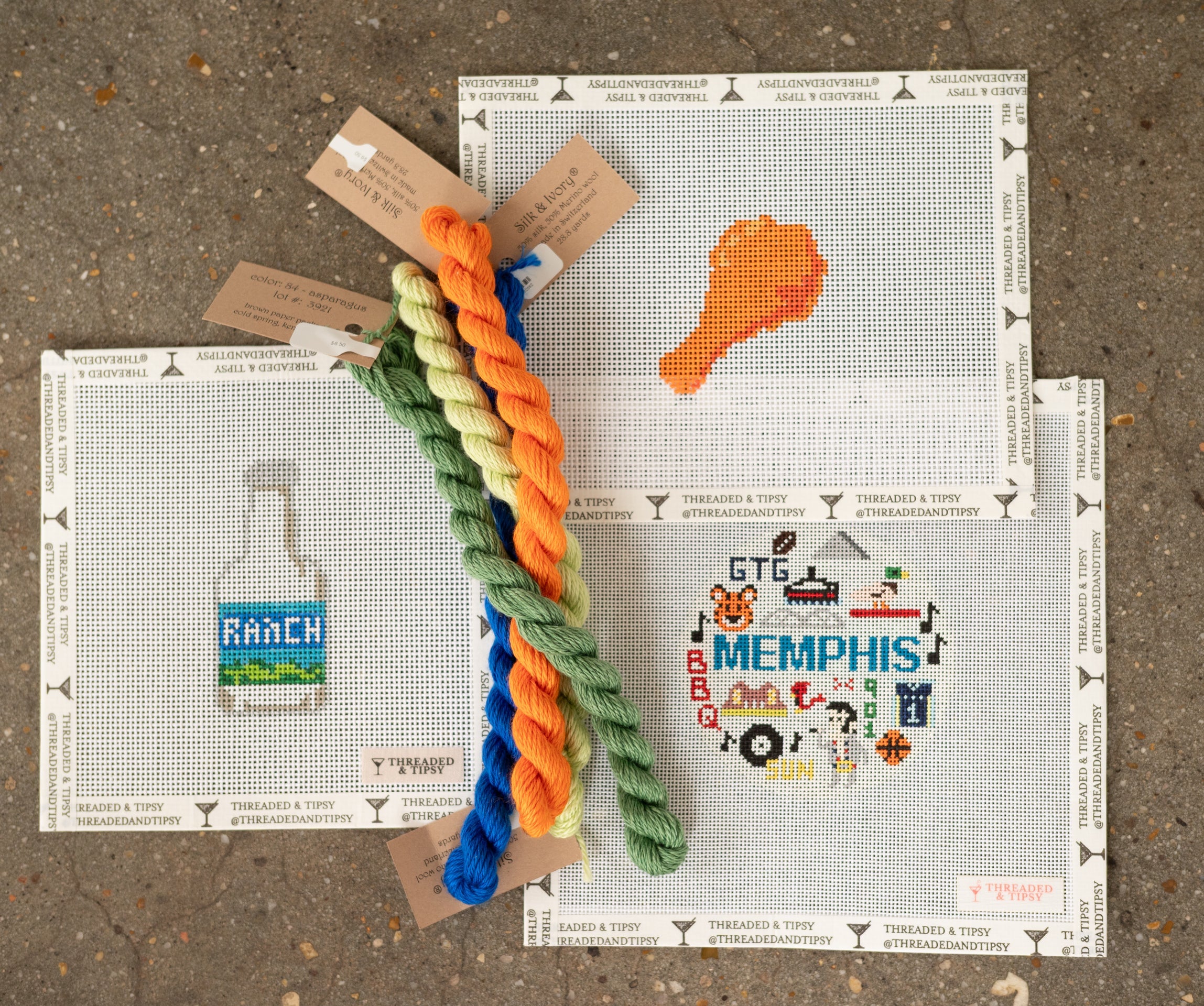 Pre-Order: Memphis Round Needlepoint Canvas