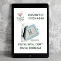 Fishtail Initial Needlepoint Chart