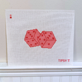 Pre-Order: Pink Dice Needlepoint Canvas