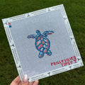 Frilly Lillies Turtle Needlepoint Canvas