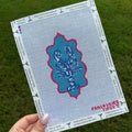 Frilly Lillies 18 Mesh Blue Lobster Needlepoint Canvas