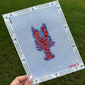 Frilly Lillies Lobster Needlepoint Canvas