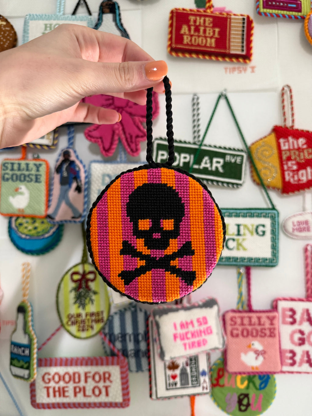 Pre-Order: Skull Round Needlepoint Canvas