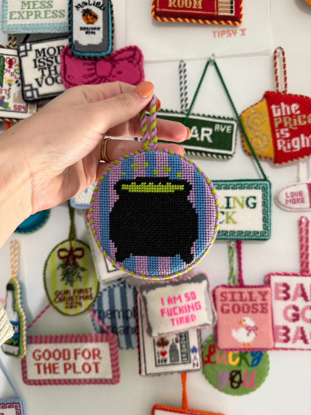 Pre-Order: Witches Brew Round Needlepoint Canvas