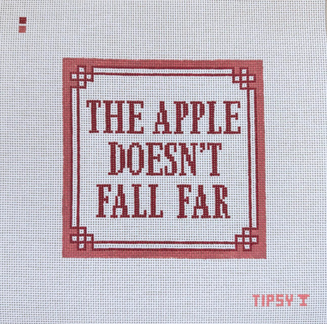 Pre-Order: Apple Doesn't Fall Far Needlepoint Canvas
