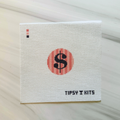 Dollar Sign 2 inch round Needlepoint Canvas