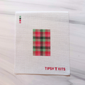 Pink & Green Plaid 3x2 inch Needlepoint Canvas
