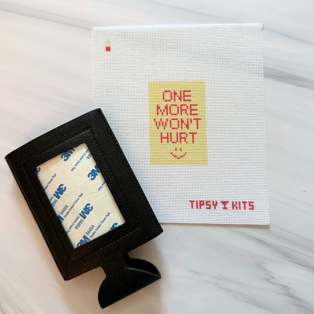 One More Won't Hurt 3x2 inch Needlepoint Canvas