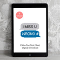 I Miss You / Wrong Number Chart