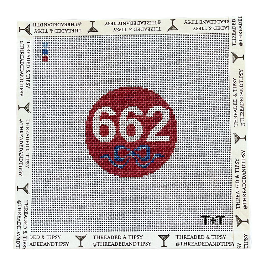 662 Ornament (Ole Miss Colors) Needlepoint Canvas